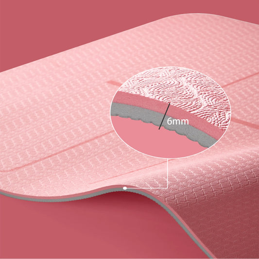 Eco-Friendly TPE Yoga Mat – Dual-Layer Non-Slip 6 mm