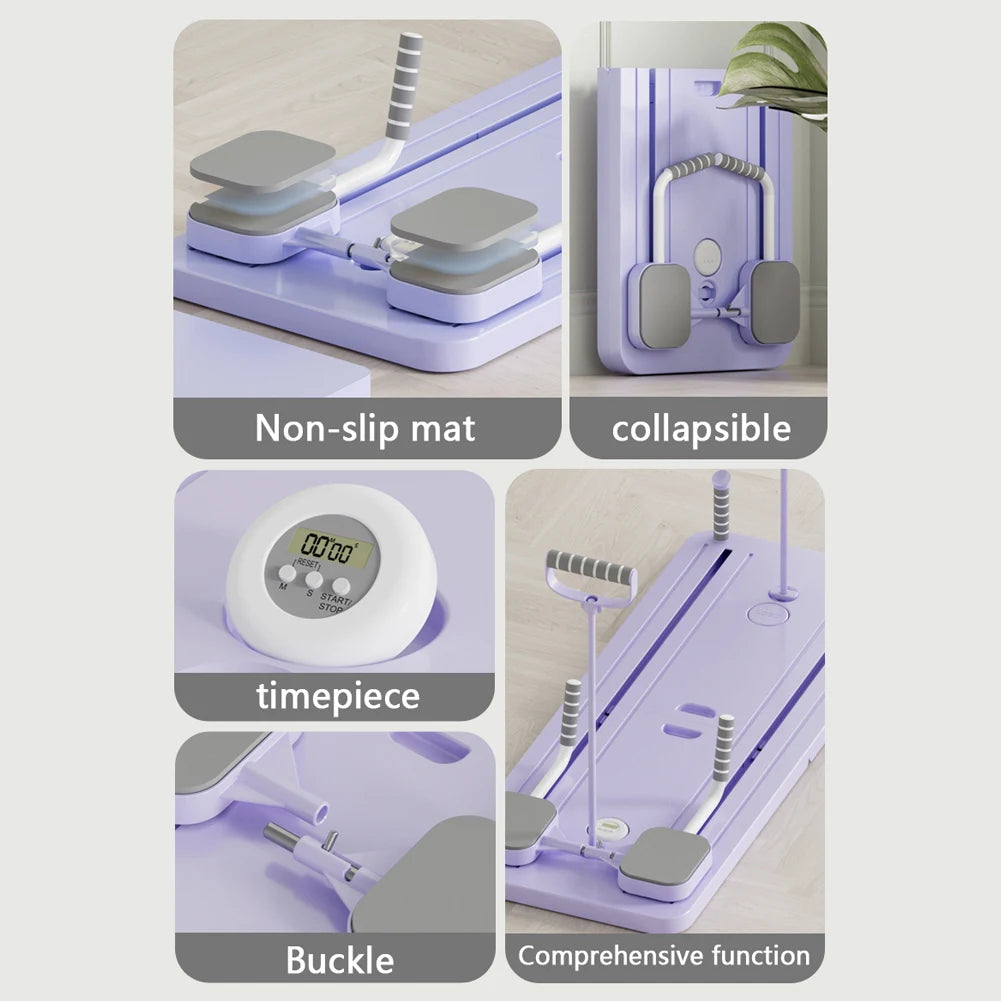 Pilates Board – Multifunctional Abdominal Board with Timer & Kneeling Pad