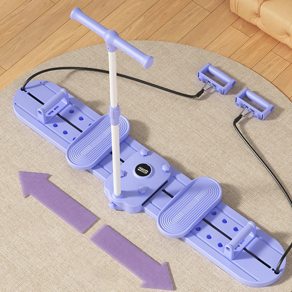 Pilates Ski Board – Pelvic & Hip Strengthener with Handle & Resistance Ropes