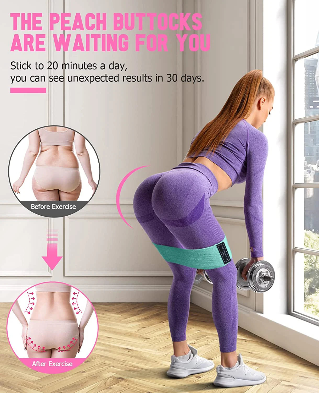 Fabric Hip Resistance Band – Anti-Slip