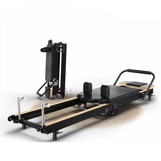 Pilates Reformer – Aluminum Reformer with Rebounder & 6-Level Resistance