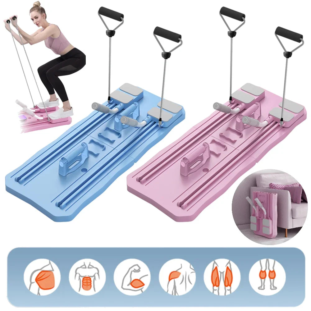 Pilates Board – Multifunctional with Side Resistance Ropes