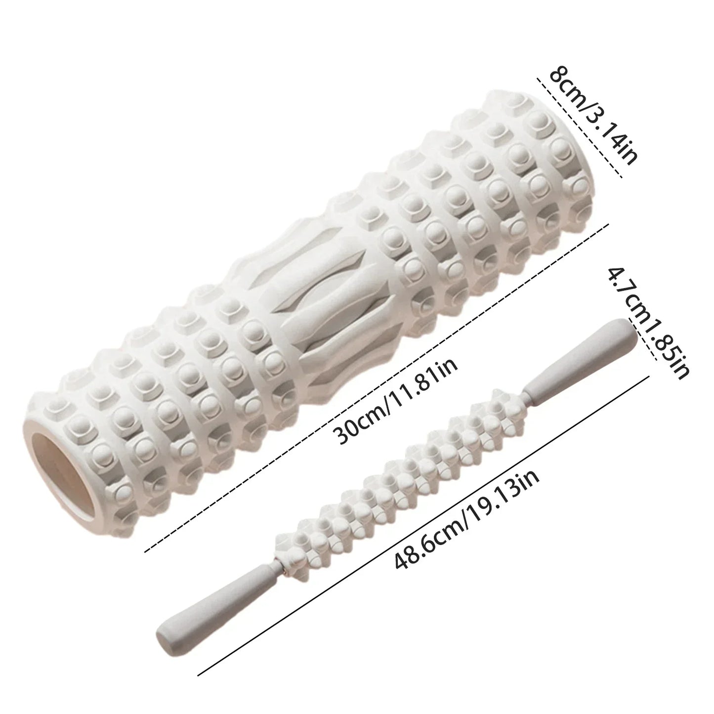 Foam Roller & Massage Stick Set – Deep Tissue Muscle Recovery