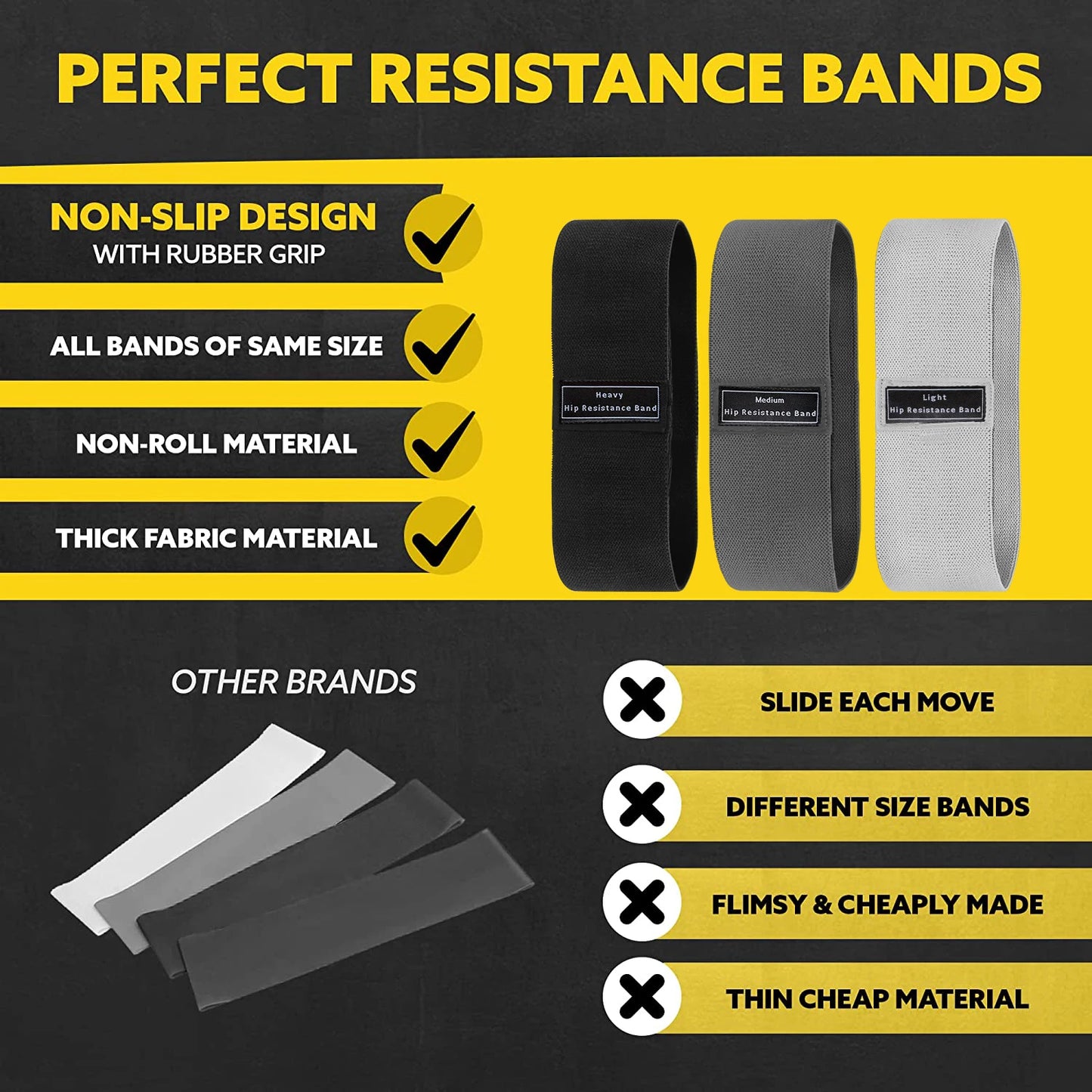 Fabric Hip Resistance Band – Anti-Slip
