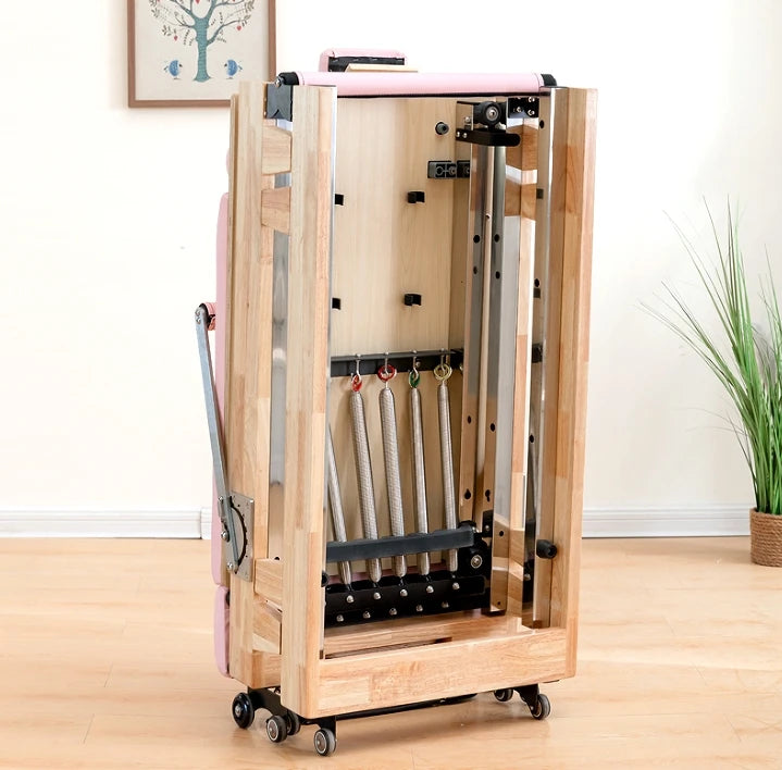 Pilates Reformer – Elite Foldable Reformer (Oak Frame)