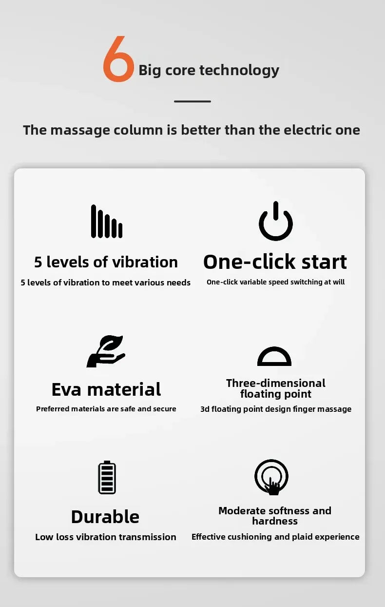 Electric Vibrating Foam Roller 33×14cm