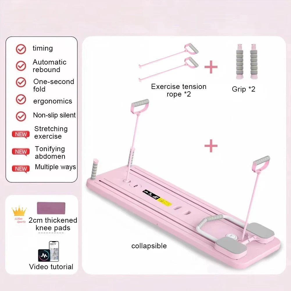 Pilates Board – Multifunctional Abdominal Board with Timer & Kneeling Pad