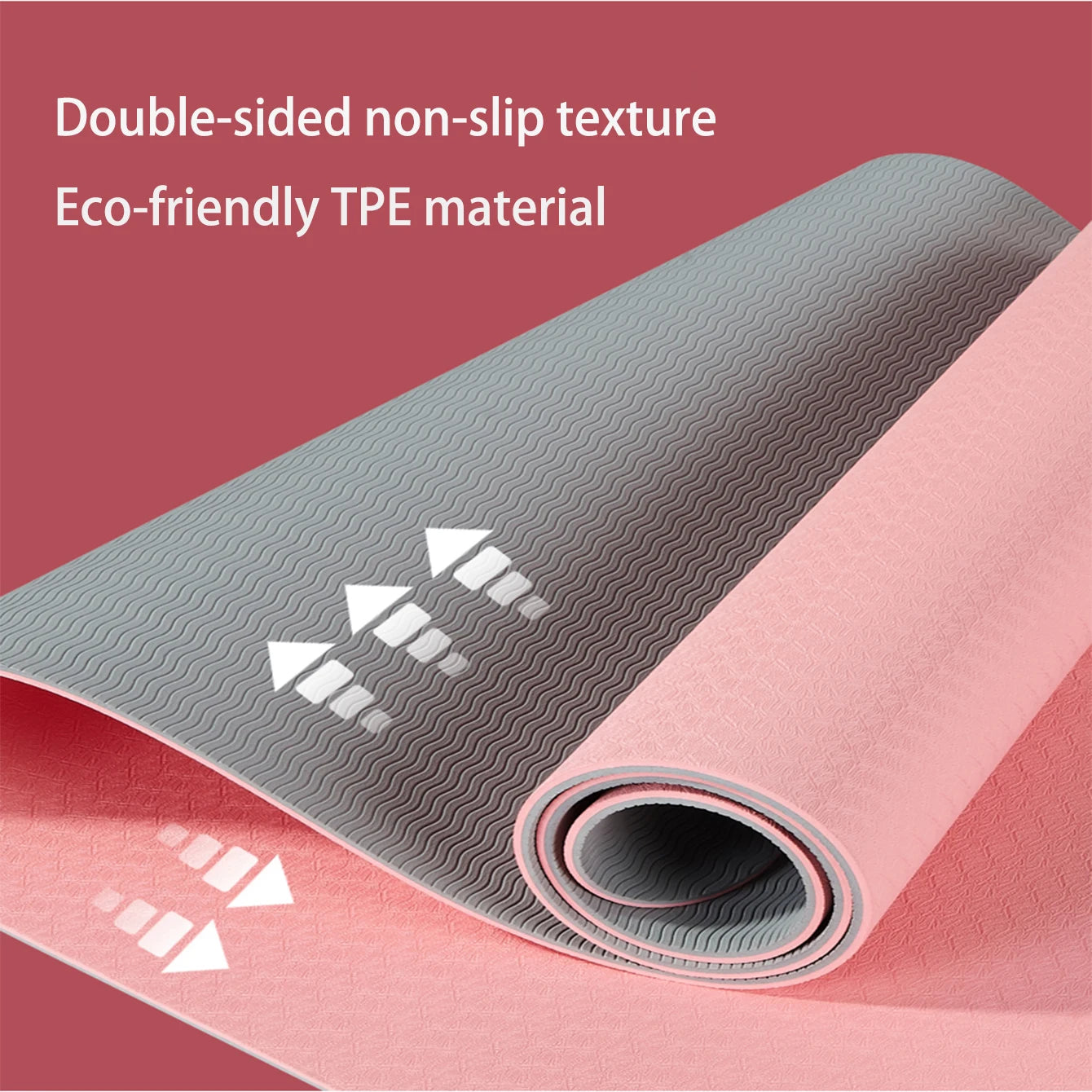 Eco-Friendly TPE Yoga Mat – Dual-Layer Non-Slip 6 mm