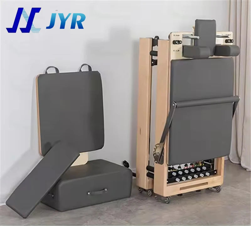 Pilates Reformer – Aluminum Reformer with Rebounder & 6-Level Resistance