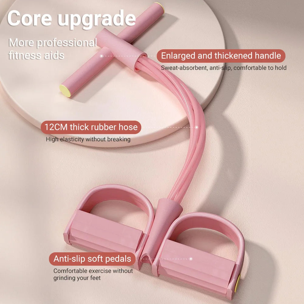 6-Tube Pedal Resistance Band – Multifunction Elastic Fitness Trainer